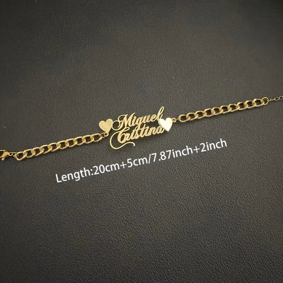 Elegant Double Name Bracelet